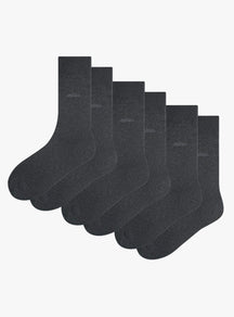 Organic Essentials Crew Dark Grey 3-Pack