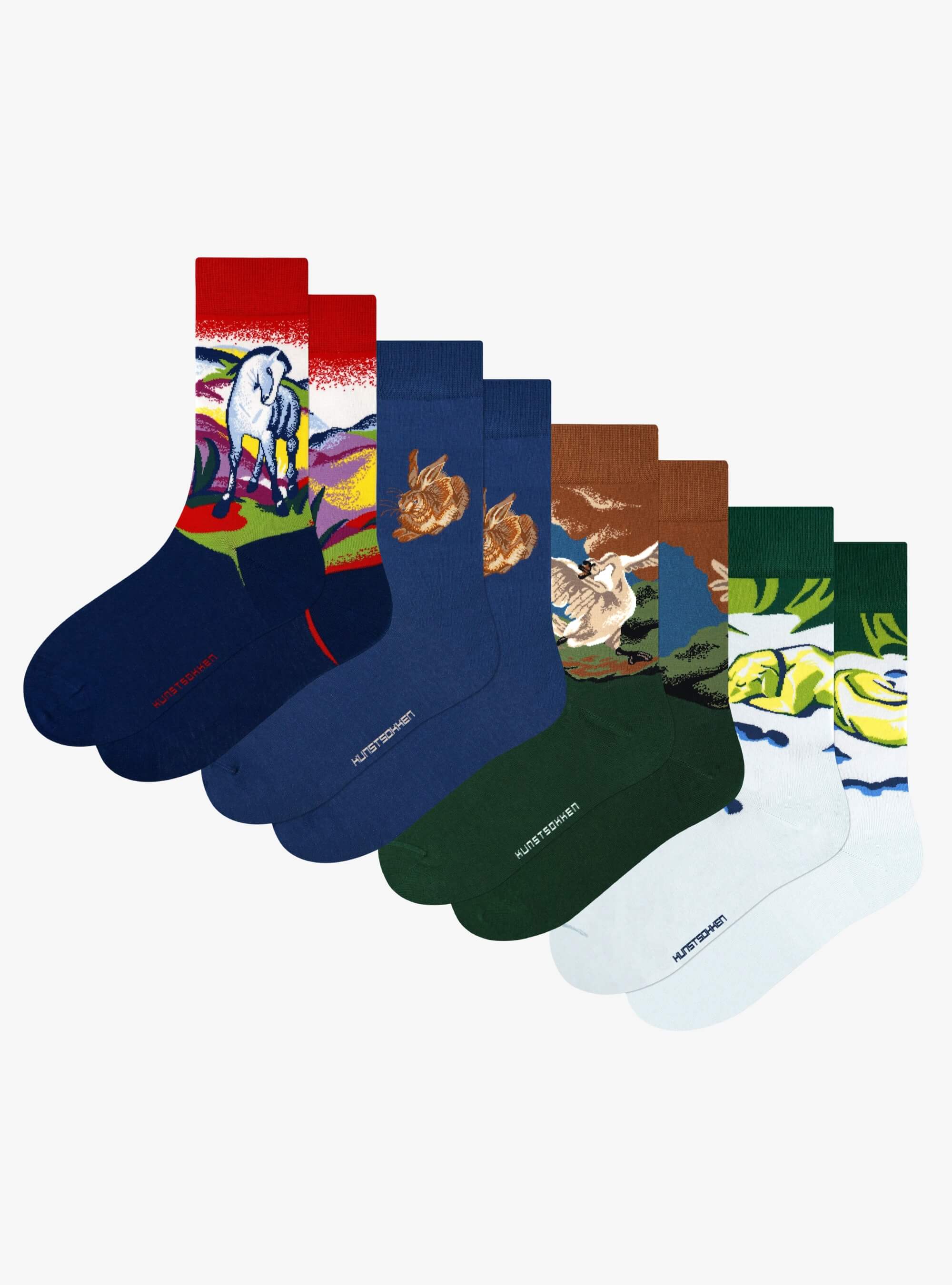 Tiere in der Kunst 4er-Pack